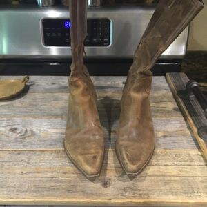 BCBGirls Vintage distressed leather boot